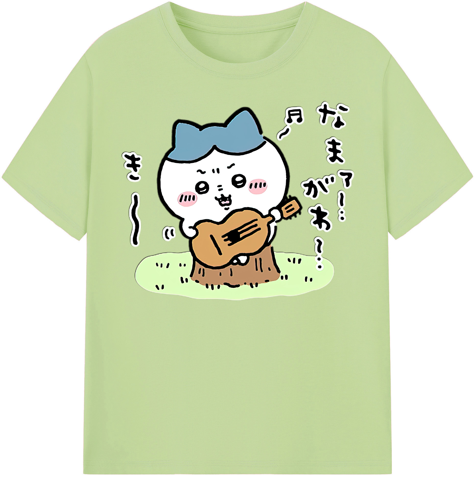 （画像用） ちいかわ ハチワレ Chii-kawa hachiware 綿100％半袖Tシャツ（フロントプリント）